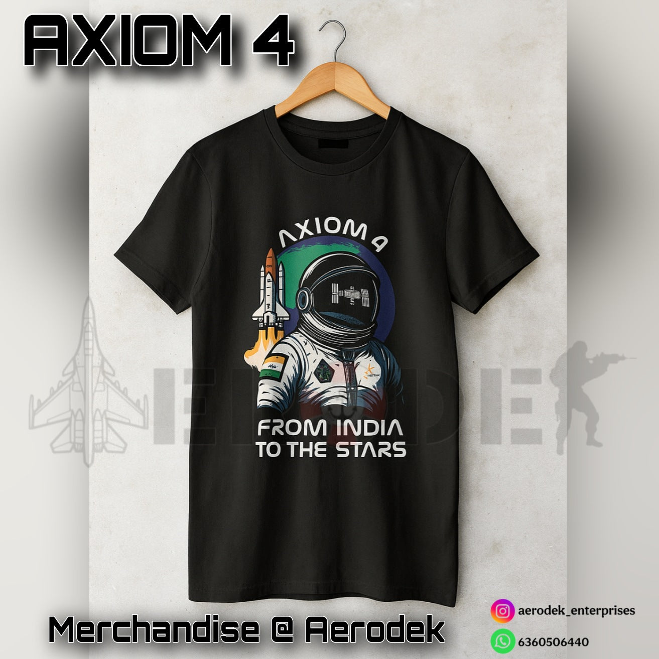 Axiom 4 Indian Astronaut in Space Tee