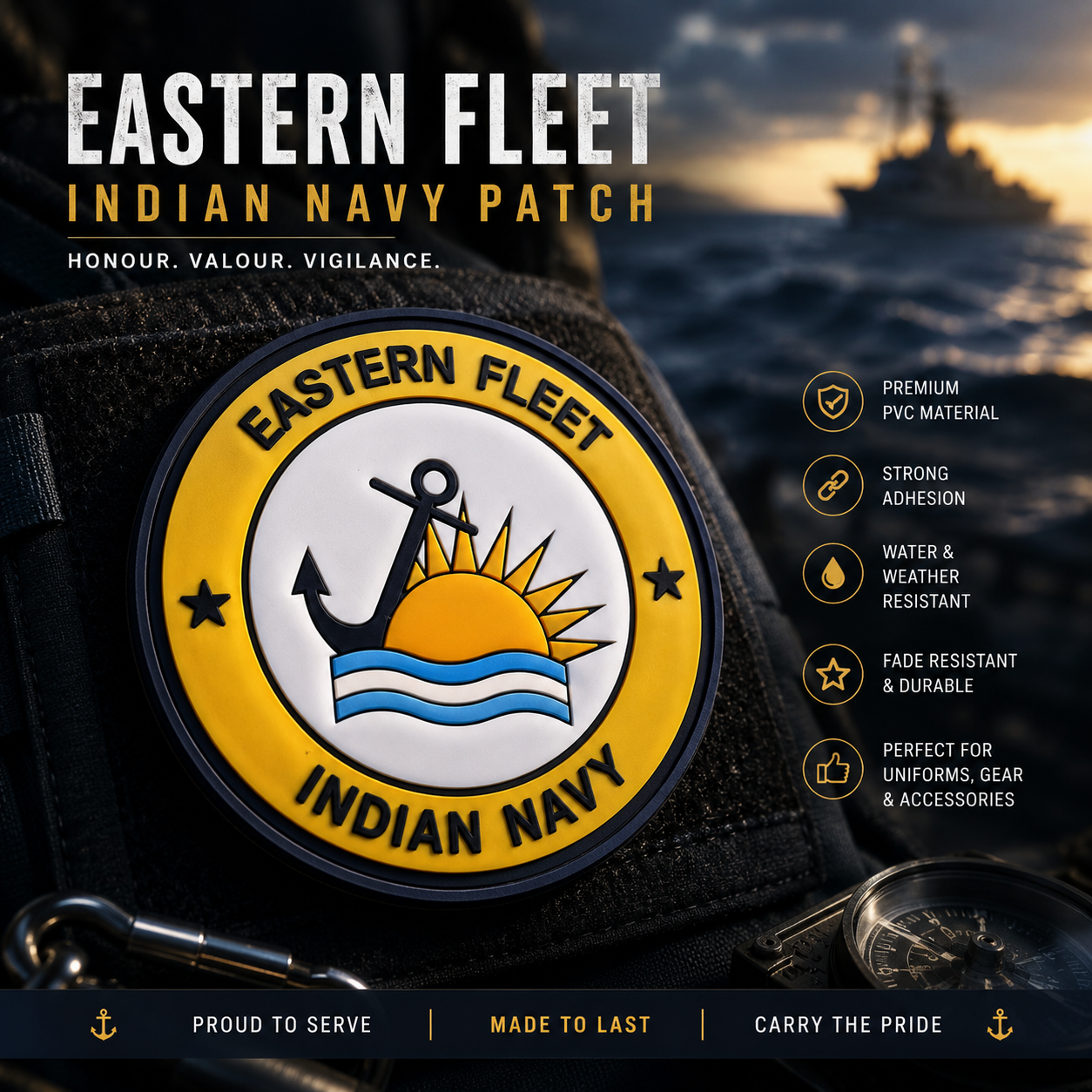 Eastern Fleet Indian Navy Patch