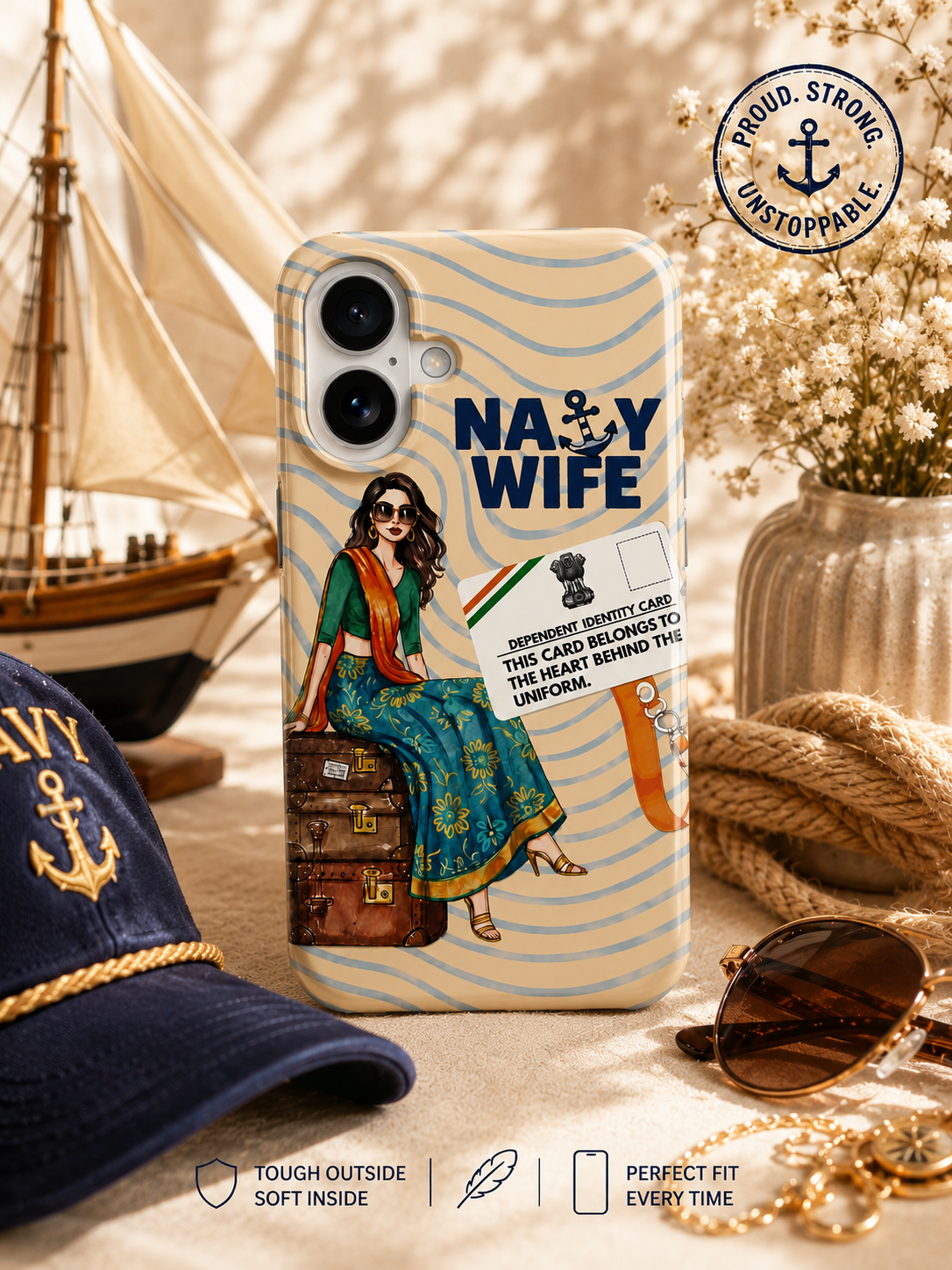 Navy Wife Mobile Cover