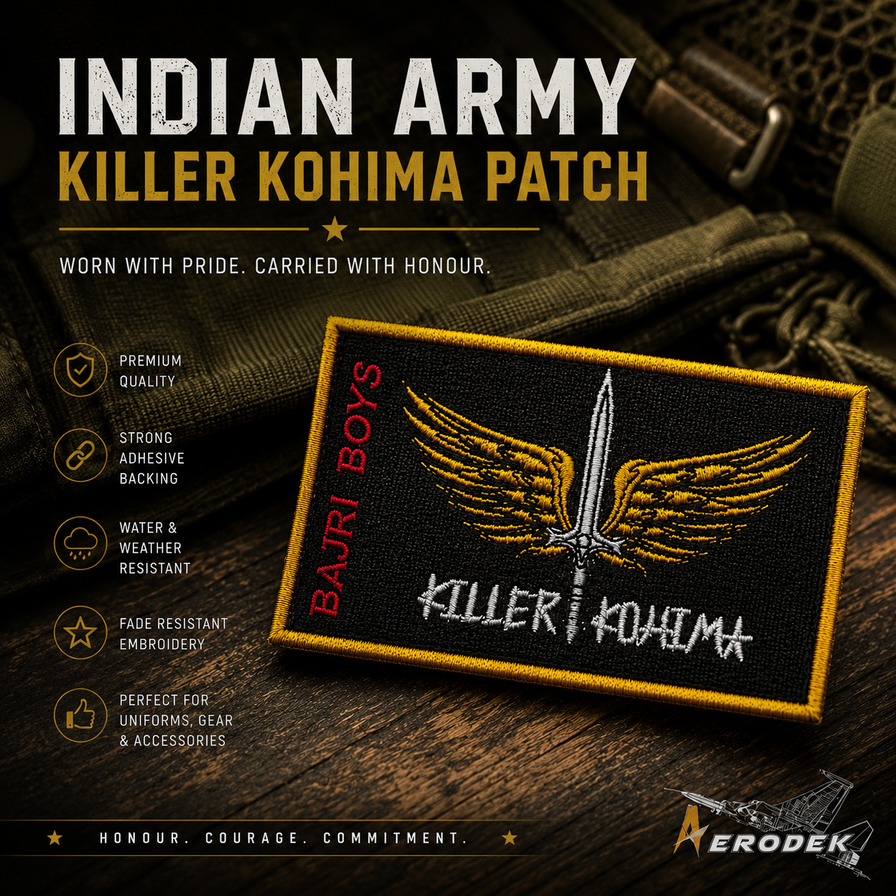 Killer Kohima Indian Army IMA Patch