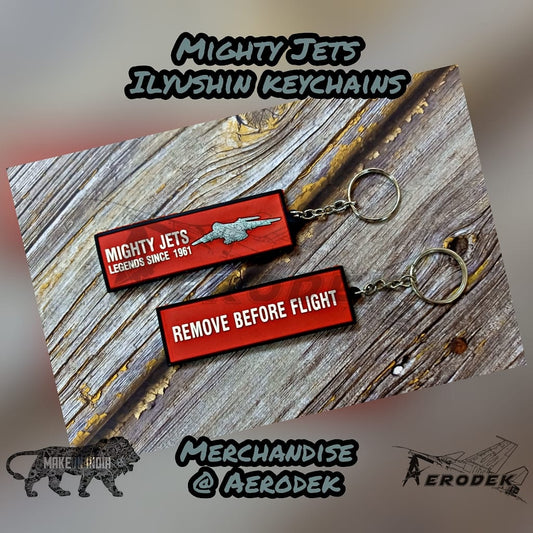 Mighty Jets ILYUSHIN IL78 red keychain