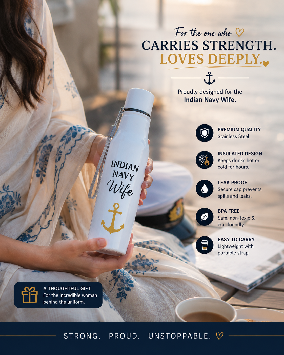Indian Navy Wife - Insulated bottles