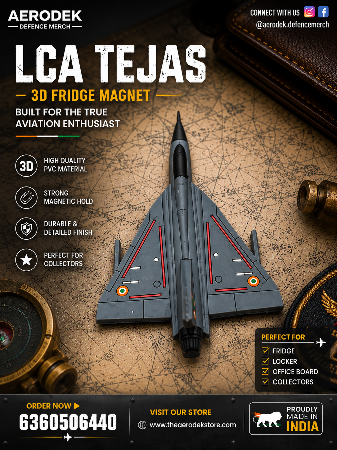 Aircraft Shaped Fridge Magnet