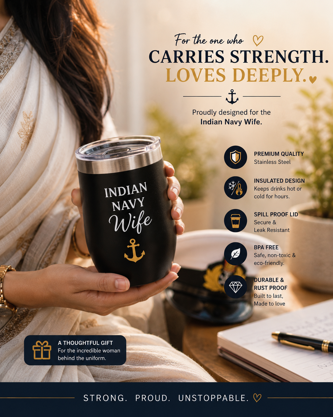 Indian Navy Wife - Coffee Tumblers