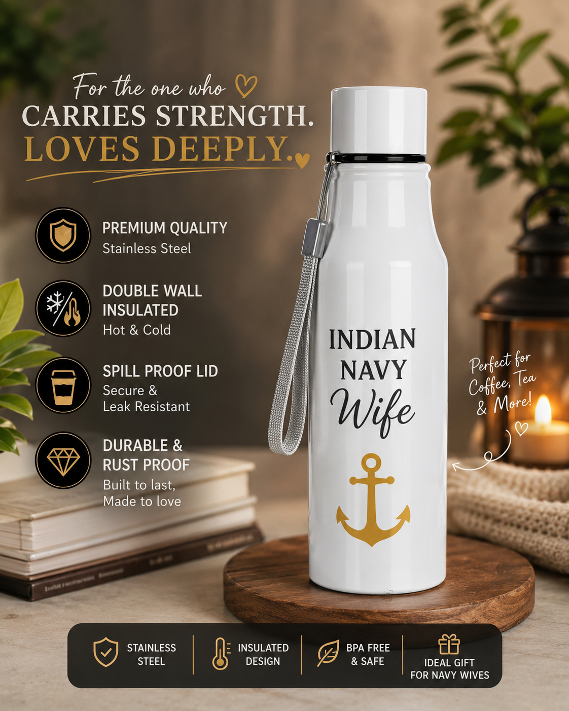 Indian Navy Wife - Insulated bottles