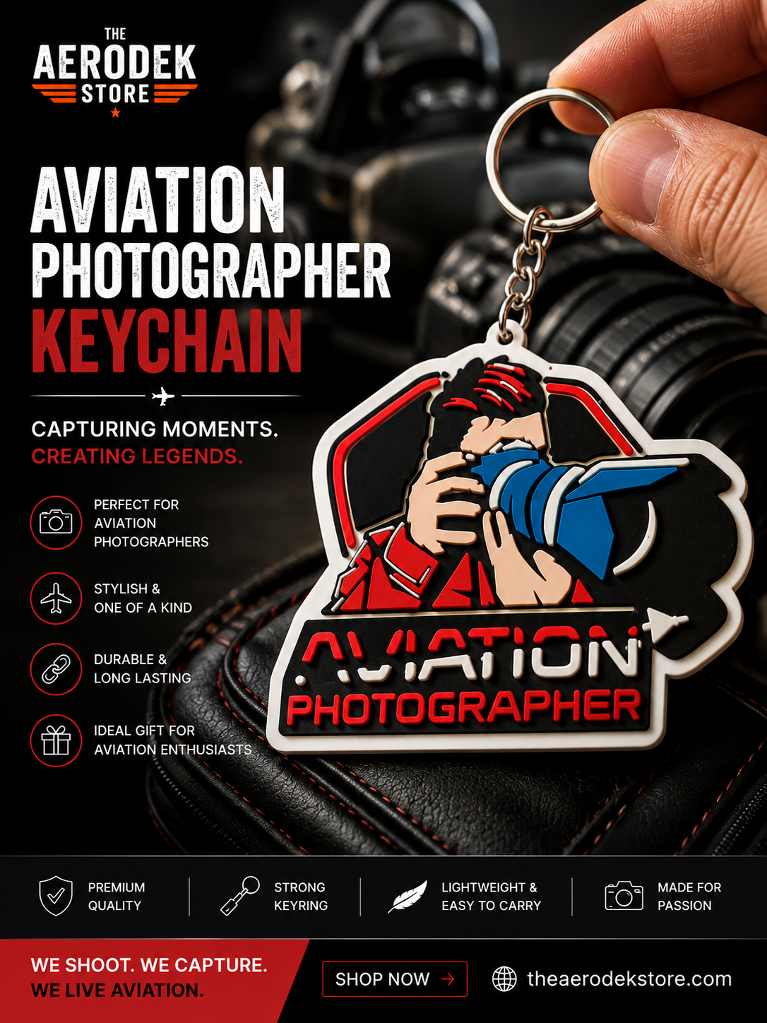 Aviation Photographer Keychain