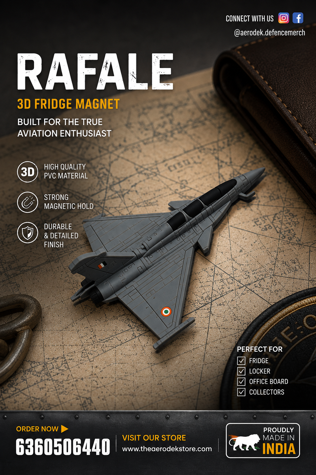 Aircraft Shaped Fridge Magnet